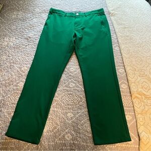 Bonobos Vibrant Green Chino Golf Pants. Size 34x30.
